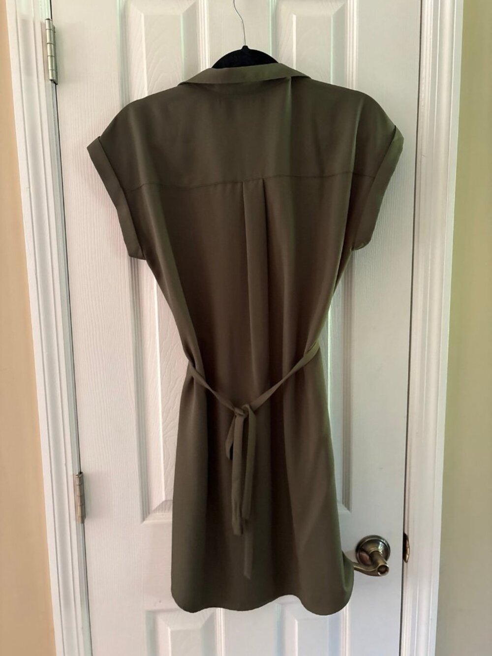 Express Shirt Dress Army Green Medium - Picture 3 of 3